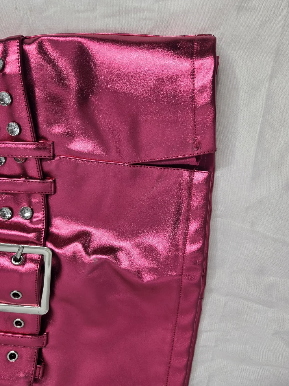 POSTER GIRL Metallic Hot Pink Over-the-Knee Boots